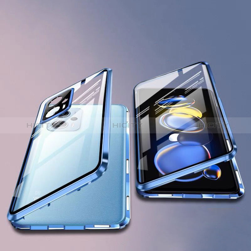 Xiaomi Poco X4 GT 5G用ケース 高級感 手触り良い アルミメタル 製の金属製 360度 フルカバーバンパー 鏡面 カバー P01 Xiaomi 