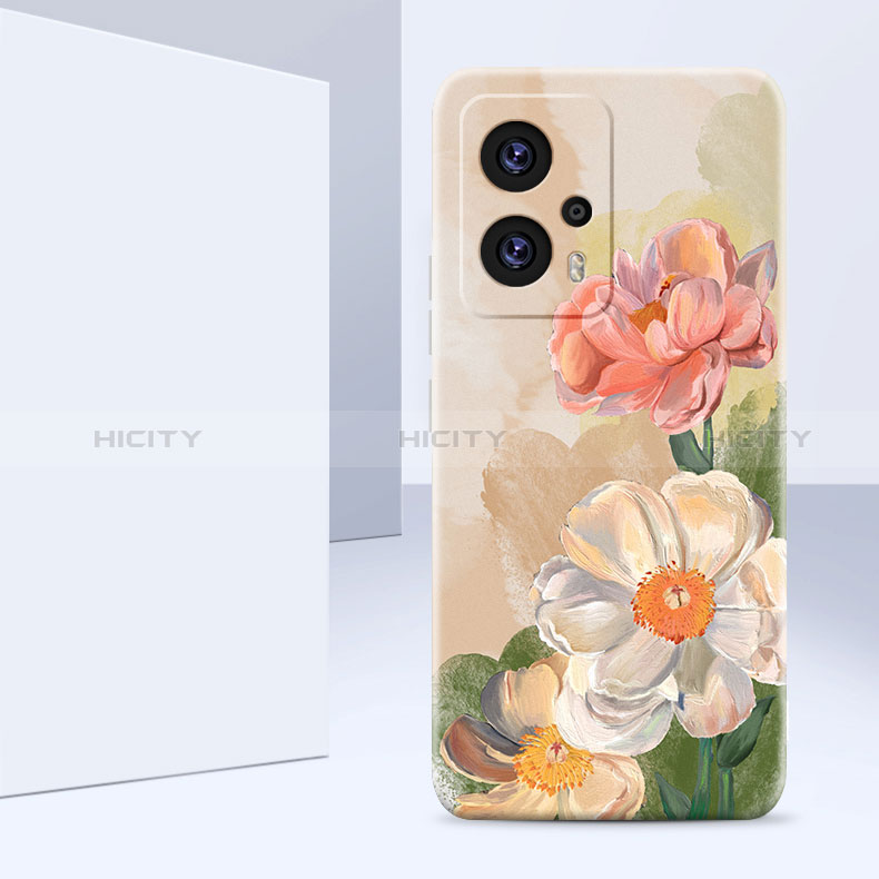 Xiaomi Poco X4 GT 5G用シリコンケース ソフトタッチラバー 花 カバー Xiaomi 