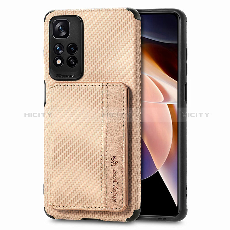 Xiaomi Poco X4 NFC用極薄ソフトケース シリコンケース 耐衝撃 全面保護 マグネット式 バンパー S03D Xiaomi ゴールド