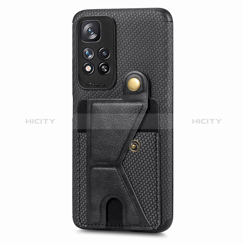 Xiaomi Poco X4 NFC用極薄ソフトケース シリコンケース 耐衝撃 全面保護 マグネット式 バンパー S05D Xiaomi ブラック