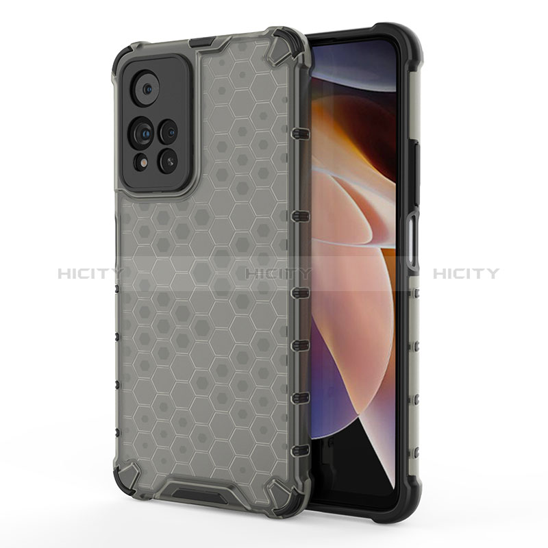 Xiaomi Poco X4 NFC用360度 フルカバー ハイブリットバンパーケース クリア透明 プラスチック カバー AM1 Xiaomi ブラック