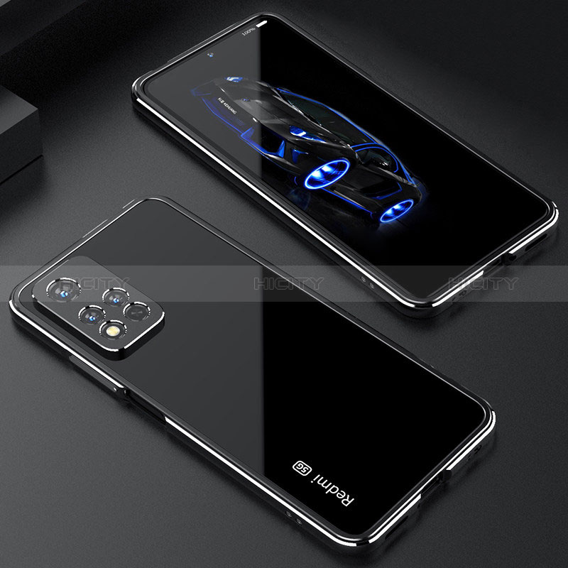 Xiaomi Poco X4 NFC用ケース 高級感 手触り良い アルミメタル 製の金属製 バンパー カバー S01 Xiaomi ブラック