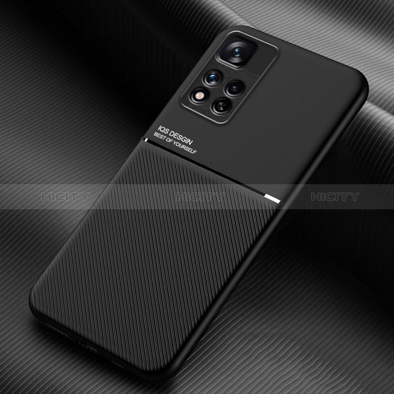 Xiaomi Poco X4 NFC用極薄ソフトケース シリコンケース 耐衝撃 全面保護 マグネット式 バンパー Xiaomi ブラック