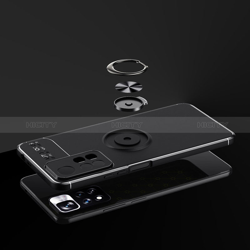 Xiaomi Poco X4 NFC用極薄ソフトケース シリコンケース 耐衝撃 全面保護 アンド指輪 マグネット式 バンパー SD2 Xiaomi 