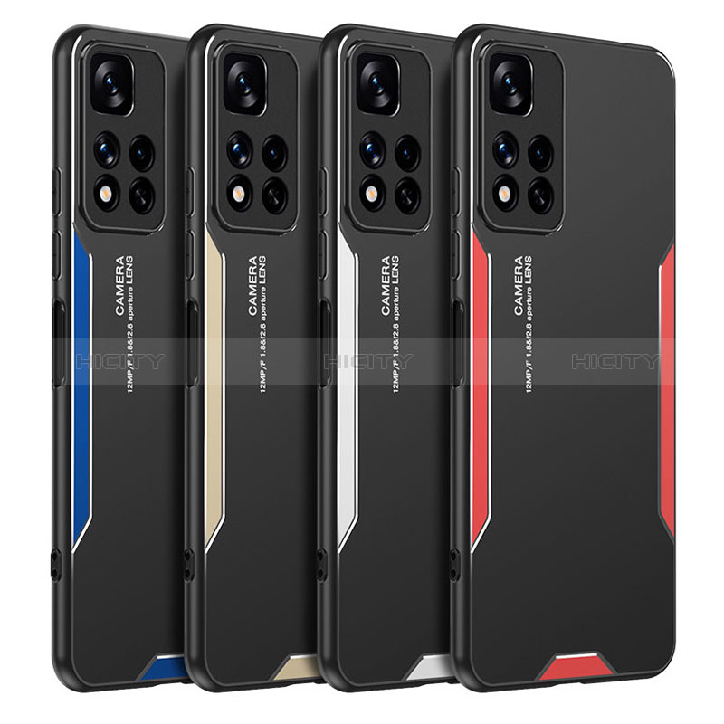 Xiaomi Poco X4 NFC用ケース 高級感 手触り良い アルミメタル 製の金属製 兼シリコン カバー Xiaomi 