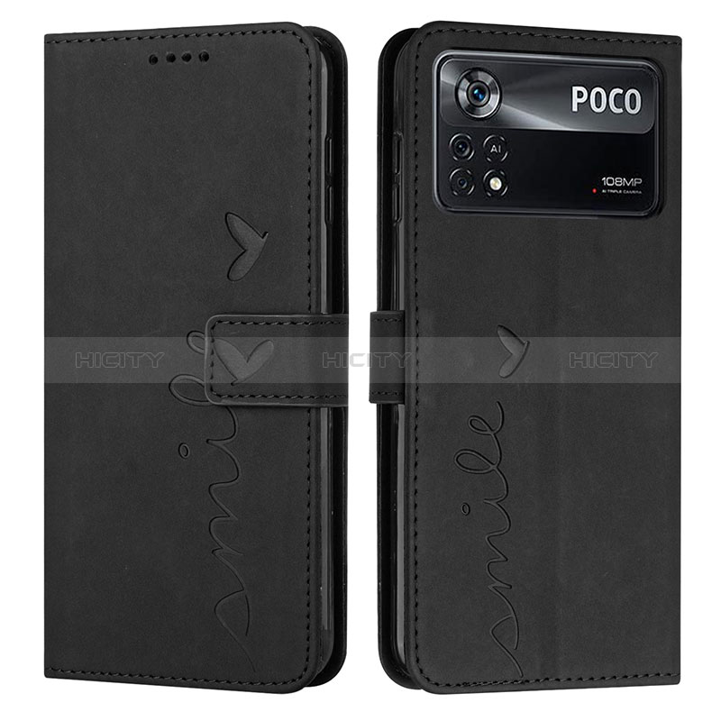 Xiaomi Poco X4 Pro 5G用手帳型 レザーケース スタンド カバー Y03X Xiaomi ブラック