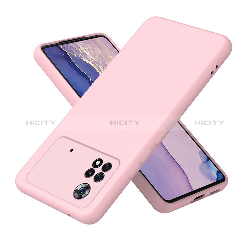 Xiaomi Poco X4 Pro 5G用360度 フルカバー極薄ソフトケース シリコンケース 耐衝撃 全面保護 バンパー H01P Xiaomi ローズゴールド