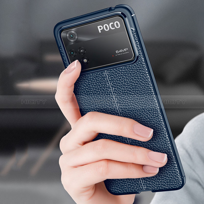 Xiaomi Poco X4 Pro 5G用シリコンケース ソフトタッチラバー レザー柄 カバー Xiaomi 