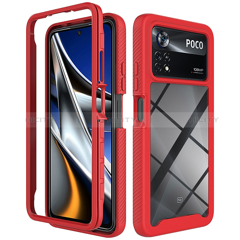 Xiaomi Poco X4 Pro 5G用360度 フルカバー ハイブリットバンパーケース クリア透明 プラスチック カバー ZJ4 Xiaomi 