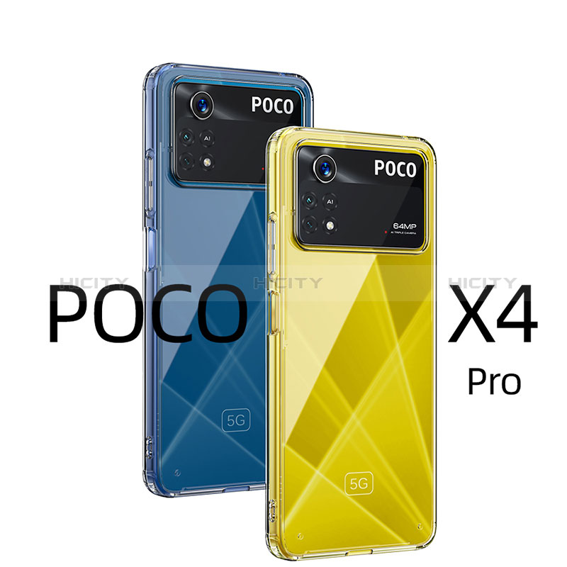 Xiaomi Poco X4 Pro 5G用ハイブリットバンパーケース 透明 プラスチック カバー W01L Xiaomi 