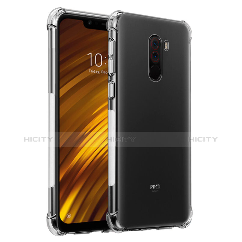 Xiaomi Pocophone F1用極薄ソフトケース シリコンケース 耐衝撃 全面保護 クリア透明 T03 Xiaomi クリア