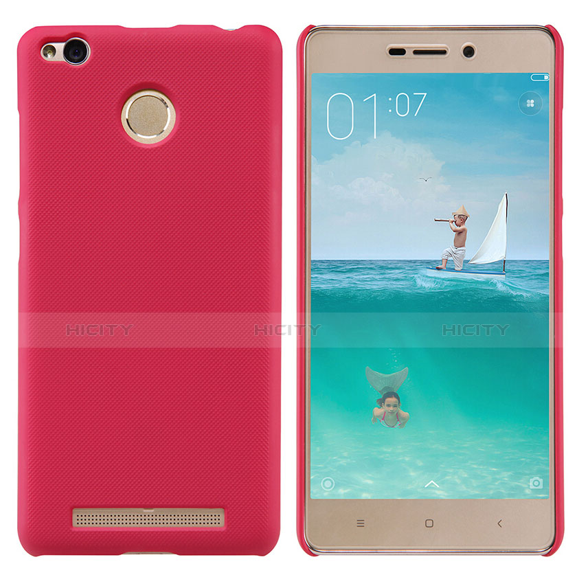 Xiaomi Redmi 3 High Edition用ハードケース プラスチック メッシュ デザイン Xiaomi レッド