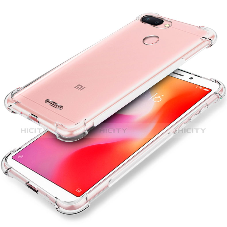 Xiaomi Redmi 6用極薄ソフトケース シリコンケース 耐衝撃 全面保護 クリア透明 T03 Xiaomi クリア