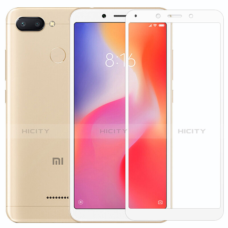 Xiaomi Redmi 6用強化ガラス フル液晶保護フィルム Xiaomi ホワイト