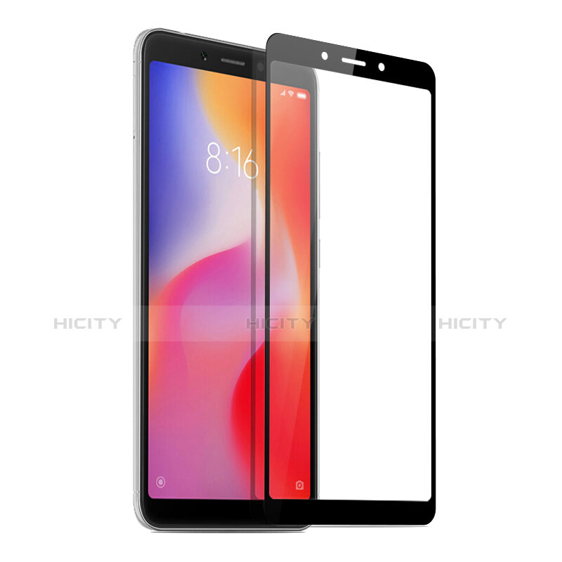 Xiaomi Redmi 6A用強化ガラス フル液晶保護フィルム Xiaomi ブラック