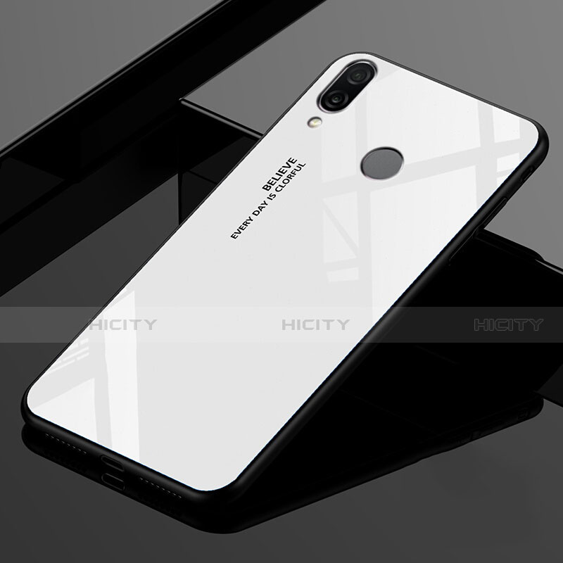 Xiaomi Redmi 7用ハイブリットバンパーケース プラスチック 鏡面 虹 グラデーション 勾配色 カバー Xiaomi 