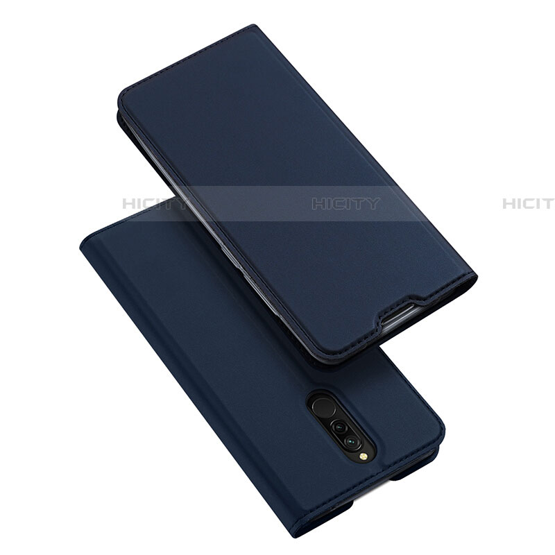 Xiaomi Redmi 8用手帳型 レザーケース スタンド カバー L05 Xiaomi ネイビー