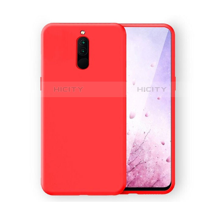 Xiaomi Redmi 8用360度 フルカバー極薄ソフトケース シリコンケース 耐衝撃 全面保護 バンパー S03 Xiaomi レッド