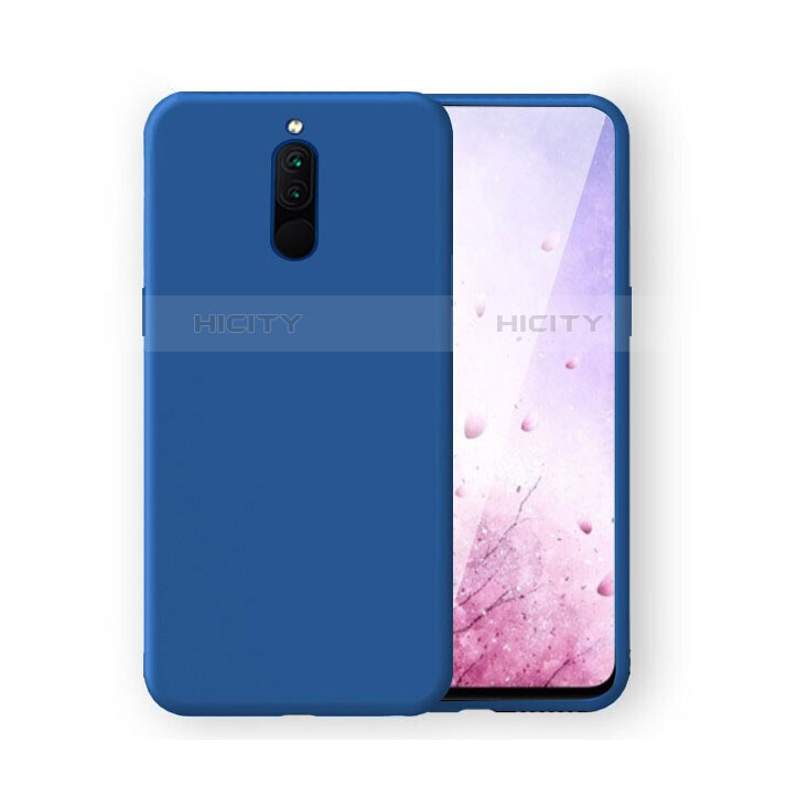 Xiaomi Redmi 8用360度 フルカバー極薄ソフトケース シリコンケース 耐衝撃 全面保護 バンパー S03 Xiaomi ネイビー