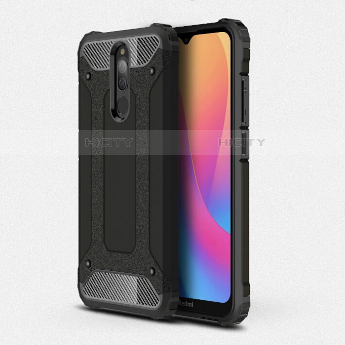 Xiaomi Redmi 8用ハイブリットバンパーケース プラスチック 兼シリコーン カバー Xiaomi ブラック