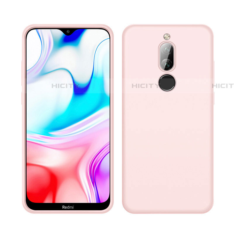 Xiaomi Redmi 8用360度 フルカバー極薄ソフトケース シリコンケース 耐衝撃 全面保護 バンパー S05 Xiaomi ピンク