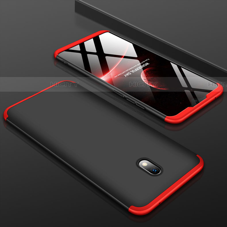 Xiaomi Redmi 8A用ハードケース プラスチック 質感もマット 前面と背面 360度 フルカバー M01 Xiaomi レッド・ブラック