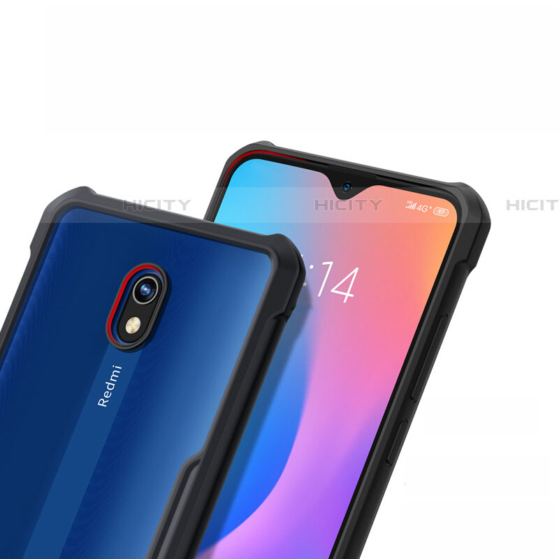 Xiaomi Redmi 8A用ハイブリットバンパーケース クリア透明 プラスチック 鏡面 カバー Xiaomi 