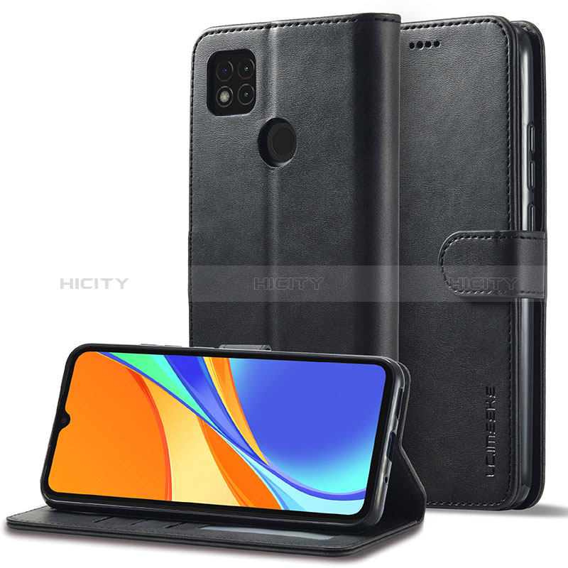 Xiaomi Redmi 9 Activ用手帳型 レザーケース スタンド カバー LC2 Xiaomi ブラック