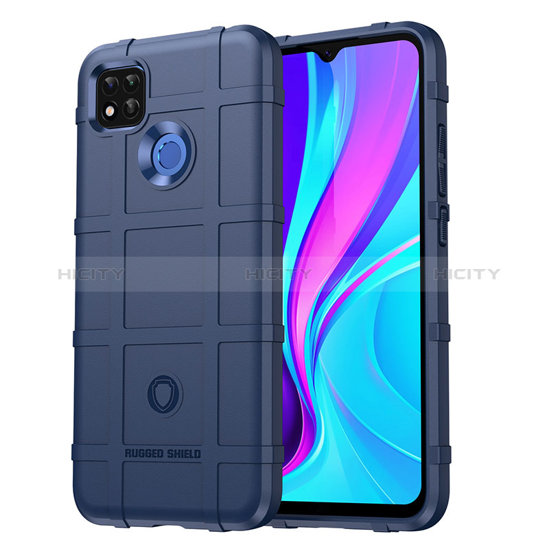 Xiaomi Redmi 9 Activ用360度 フルカバー極薄ソフトケース シリコンケース 耐衝撃 全面保護 バンパー J01S Xiaomi ネイビー