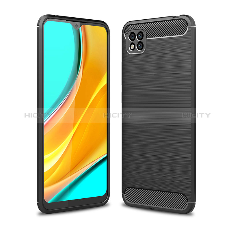 Xiaomi Redmi 9 Activ用シリコンケース ソフトタッチラバー ライン カバー WL1 Xiaomi ブラック