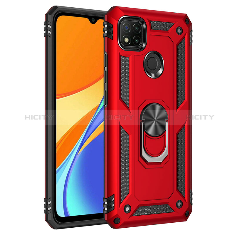 Xiaomi Redmi 9 Activ用ハイブリットバンパーケース プラスチック アンド指輪 マグネット式 MQ3 Xiaomi レッド