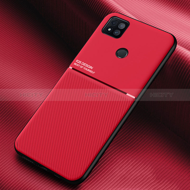 Xiaomi Redmi 9 Activ用極薄ソフトケース シリコンケース 耐衝撃 全面保護 マグネット式 バンパー Xiaomi レッド