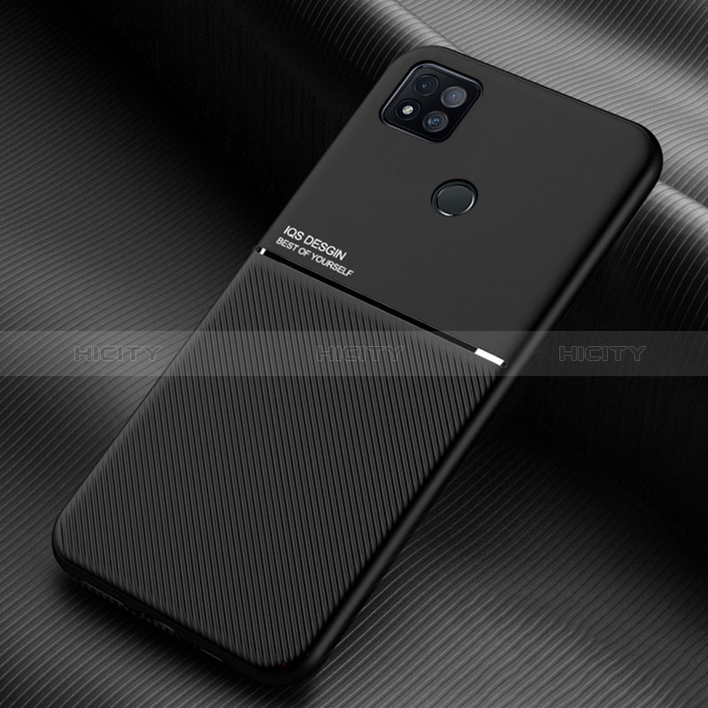 Xiaomi Redmi 9 Activ用極薄ソフトケース シリコンケース 耐衝撃 全面保護 マグネット式 バンパー Xiaomi ブラック