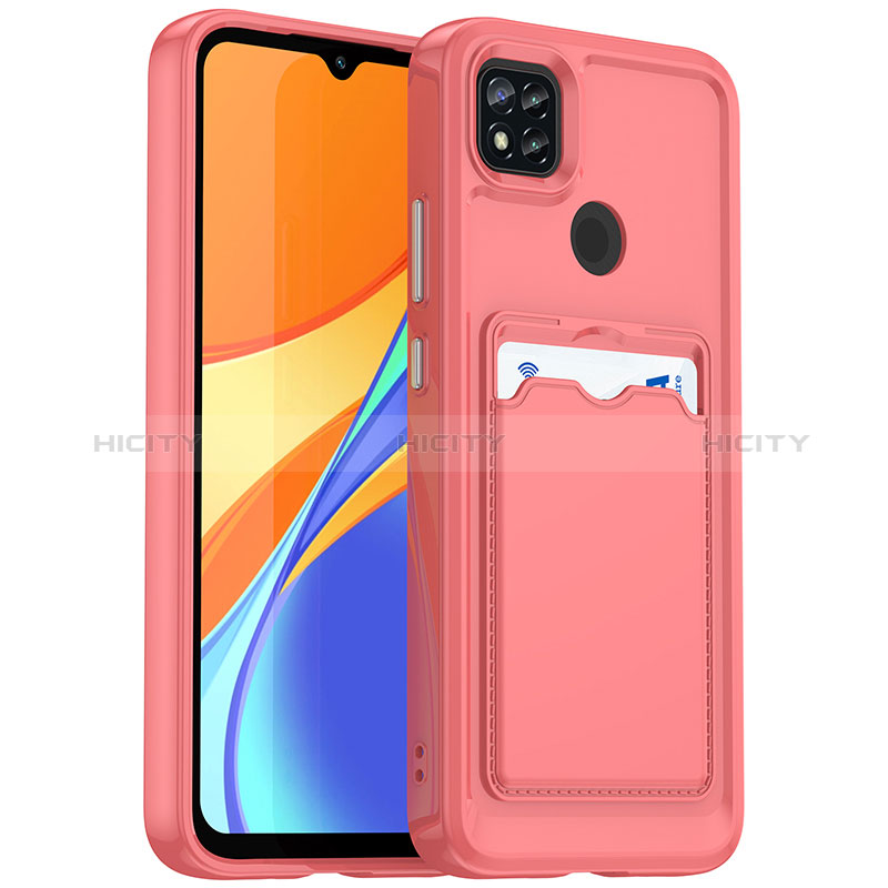 Xiaomi Redmi 9 Activ用360度 フルカバー極薄ソフトケース シリコンケース 耐衝撃 全面保護 バンパー HD1 Xiaomi レッド