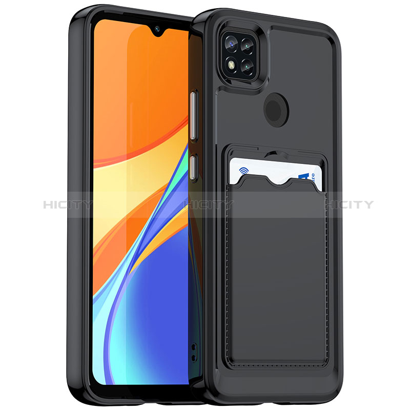 Xiaomi Redmi 9 Activ用360度 フルカバー極薄ソフトケース シリコンケース 耐衝撃 全面保護 バンパー HD1 Xiaomi ブラック