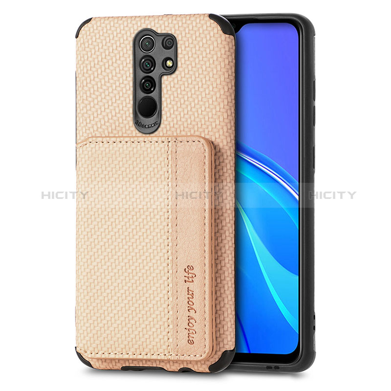 Xiaomi Redmi 9用極薄ソフトケース シリコンケース 耐衝撃 全面保護 マグネット式 バンパー S02D Xiaomi ゴールド