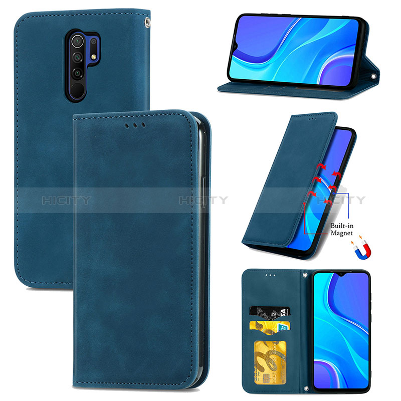 Xiaomi Redmi 9用手帳型 レザーケース スタンド カバー S04D Xiaomi 