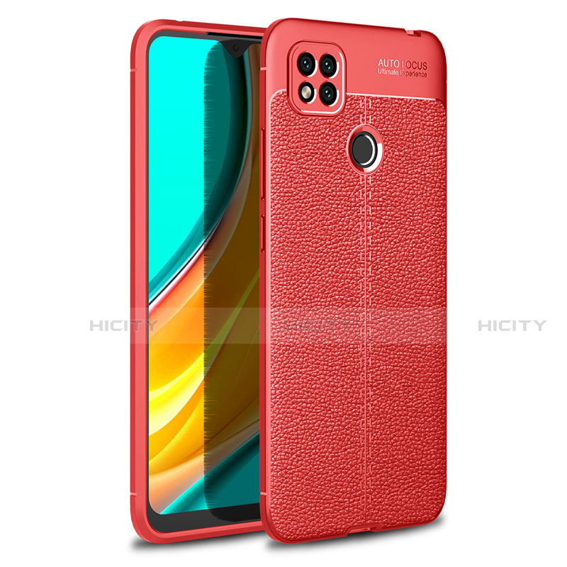 Xiaomi Redmi 9 India用シリコンケース ソフトタッチラバー レザー柄 カバー Xiaomi 