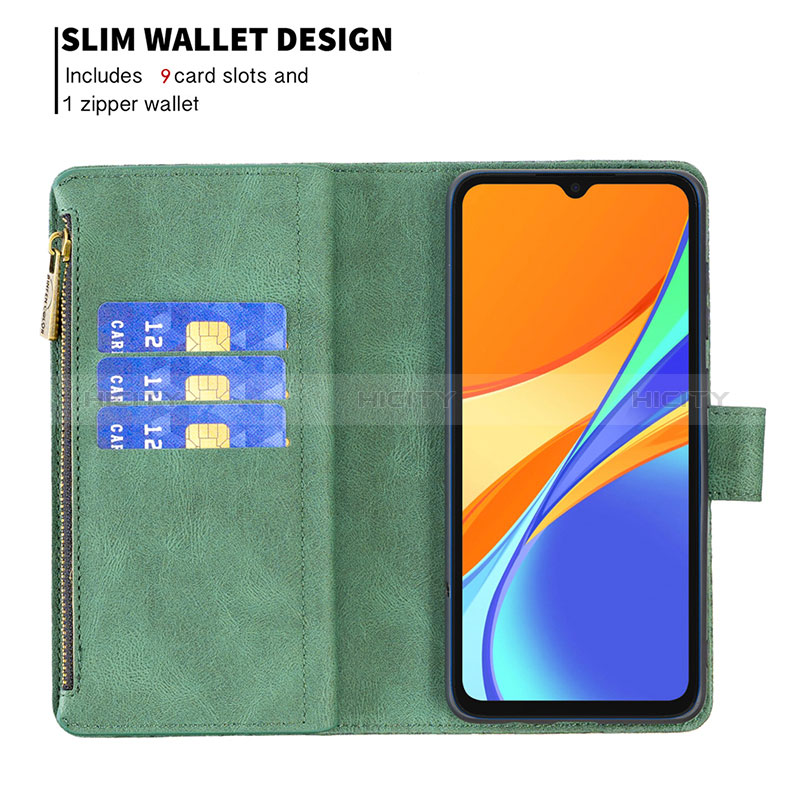 Xiaomi Redmi 9 India用手帳型 レザーケース スタンド バタフライ 蝶 カバー B03F Xiaomi 