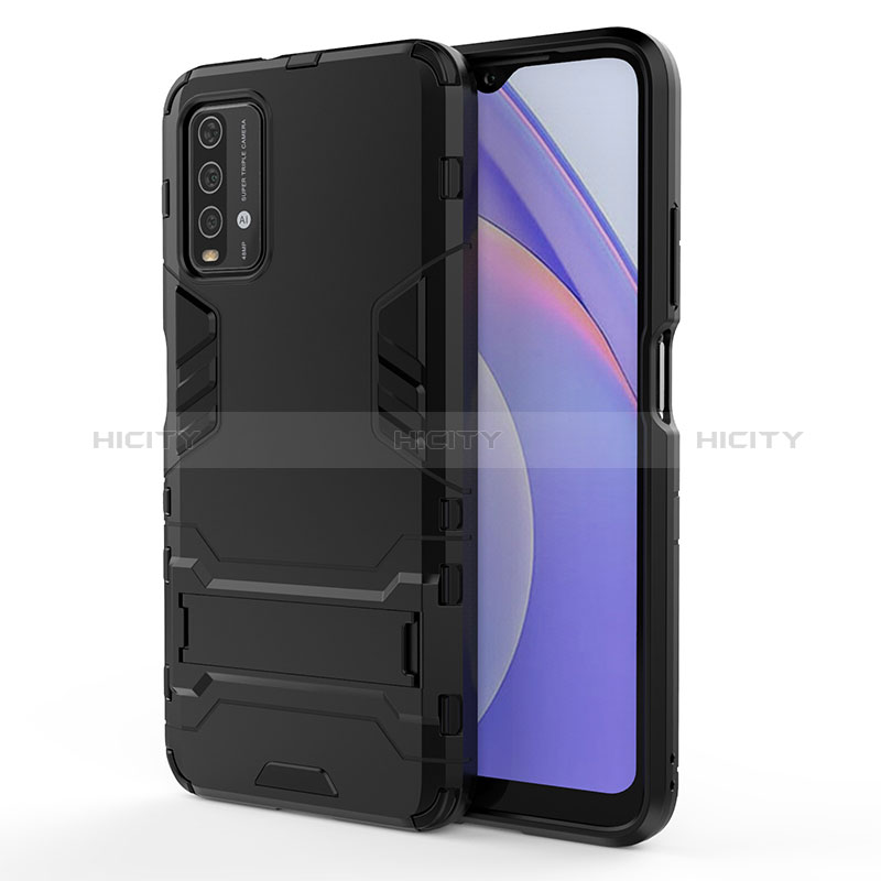 Xiaomi Redmi 9 Power用ハイブリットバンパーケース スタンド プラスチック 兼シリコーン カバー Xiaomi 