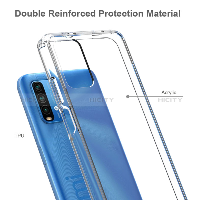 Xiaomi Redmi 9 Power用360度 フルカバー ハイブリットバンパーケース クリア透明 プラスチック カバー ZJ5 Xiaomi 