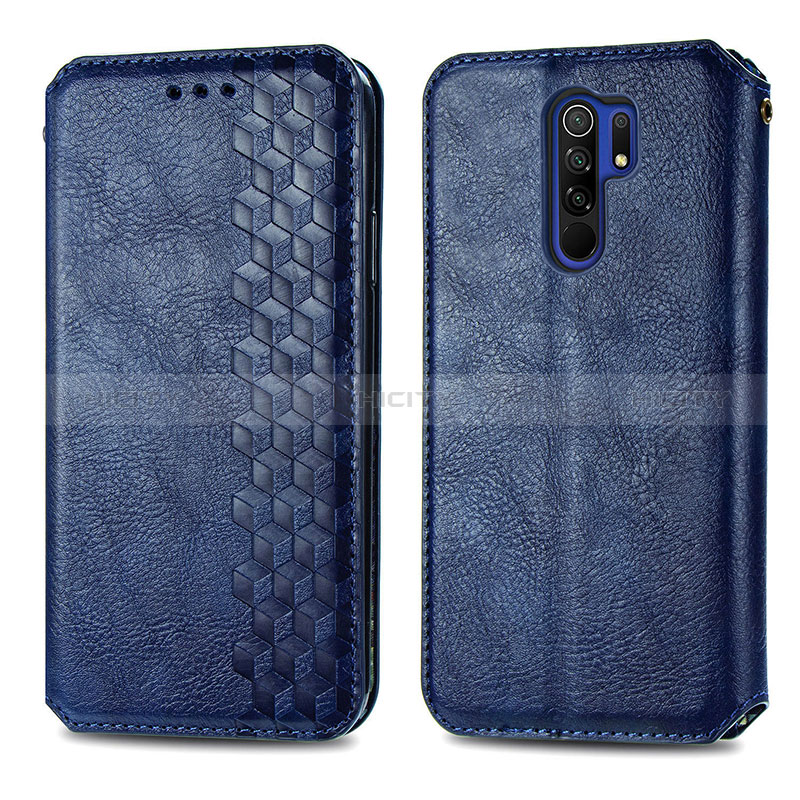 Xiaomi Redmi 9 Prime India用手帳型 レザーケース スタンド カバー S01D Xiaomi ネイビー