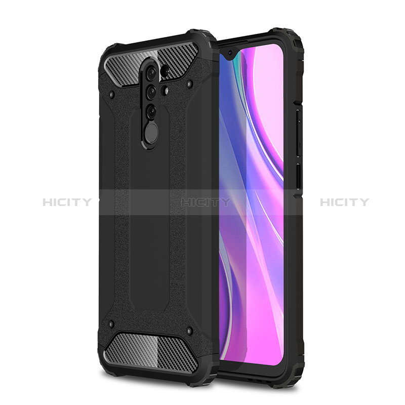 Xiaomi Redmi 9 Prime India用ハイブリットバンパーケース プラスチック 兼シリコーン カバー WL1 Xiaomi ブラック