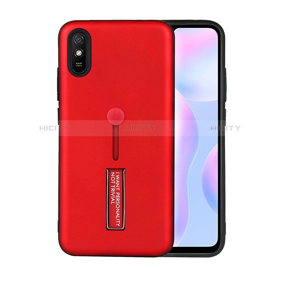 Xiaomi Redmi 9A用ハイブリットバンパーケース スタンド プラスチック 兼シリコーン カバー R05 Xiaomi レッド