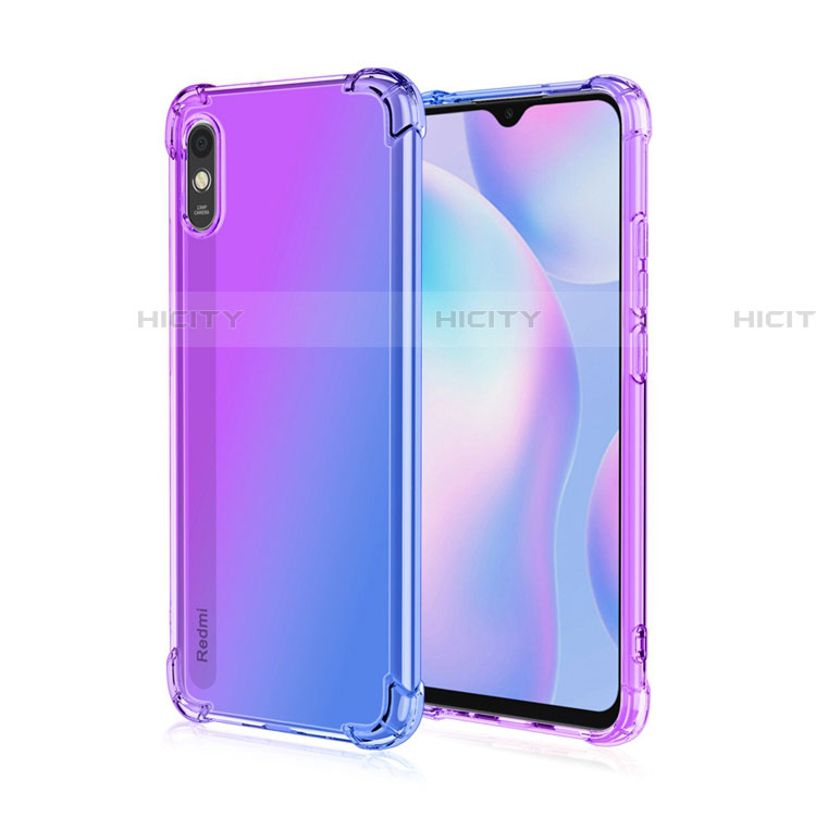 Xiaomi Redmi 9A用極薄ソフトケース シリコンケース 耐衝撃 全面保護 クリア透明 S01 Xiaomi パープル