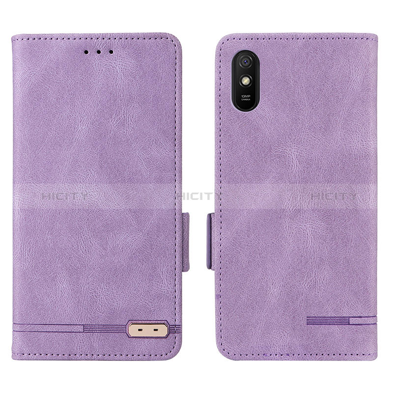 Xiaomi Redmi 9A用手帳型 レザーケース スタンド カバー L08Z Xiaomi パープル