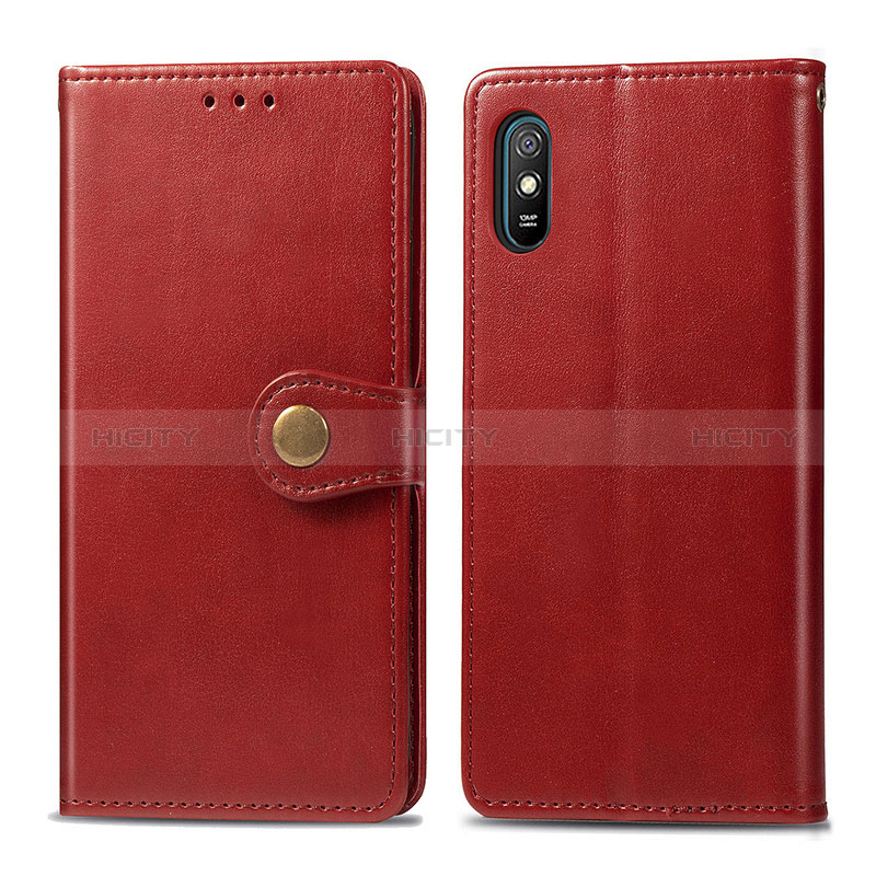 Xiaomi Redmi 9A用手帳型 レザーケース スタンド カバー S05D Xiaomi レッド