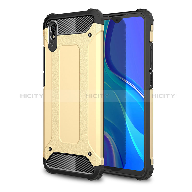 Xiaomi Redmi 9A用ハイブリットバンパーケース プラスチック 兼シリコーン カバー WL1 Xiaomi ゴールド