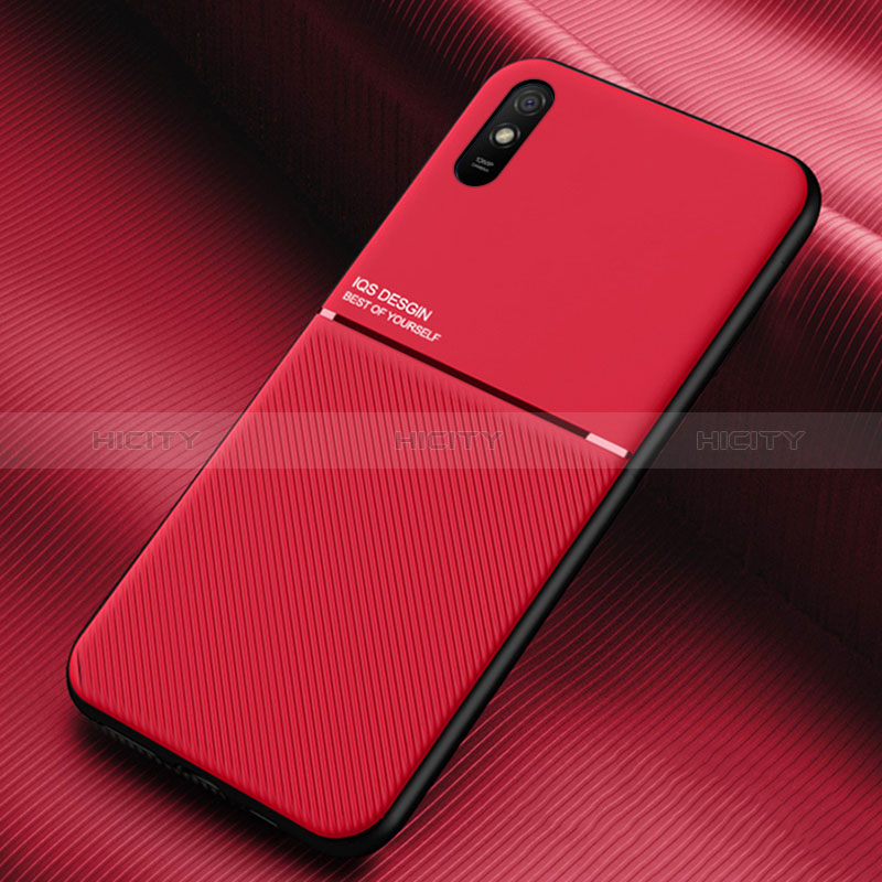 Xiaomi Redmi 9A用極薄ソフトケース シリコンケース 耐衝撃 全面保護 マグネット式 バンパー Xiaomi レッド