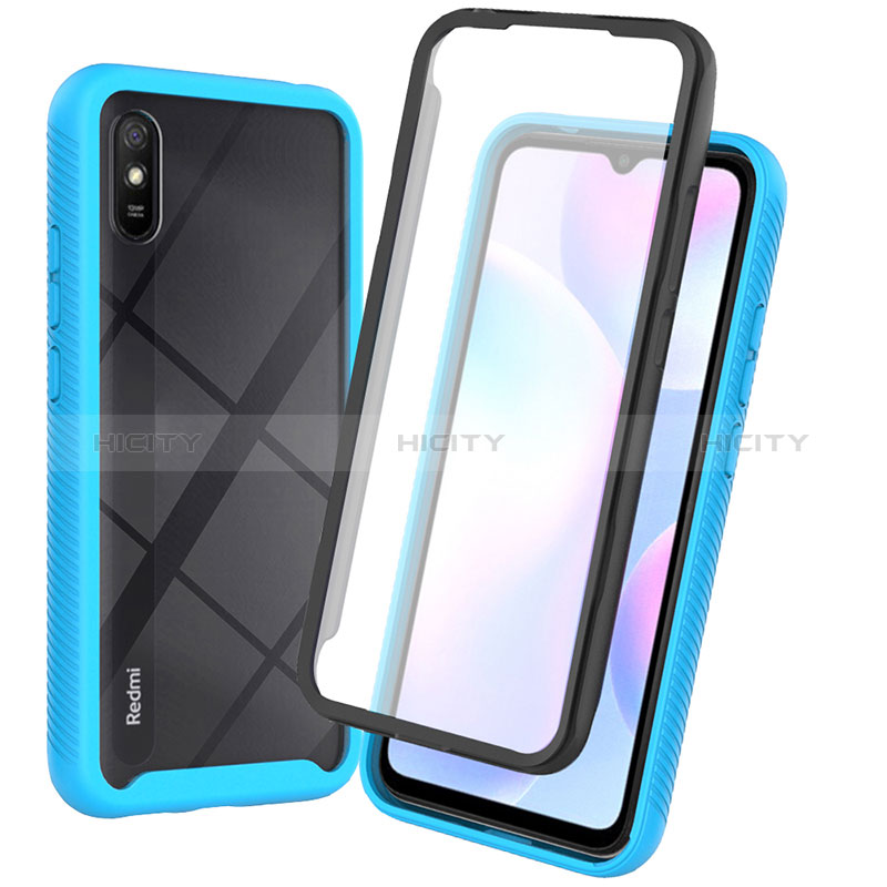 Xiaomi Redmi 9A用360度 フルカバー ハイブリットバンパーケース クリア透明 プラスチック カバー ZJ3 Xiaomi 